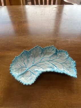 Vintage Belo Portugal ceramic leaf dish